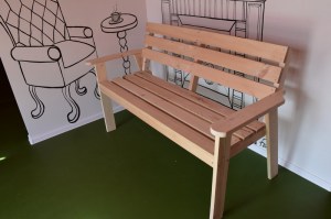 Скамейка деревянная садовая для дачи 0058